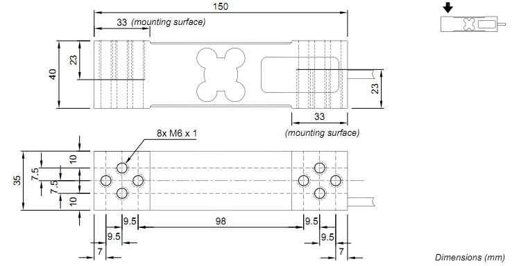 AM-100kg稱重傳感器 AM-100kg稱重傳感器